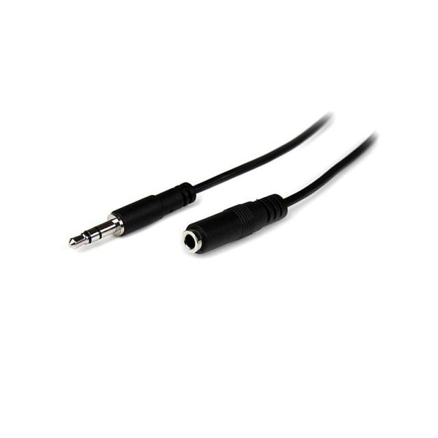 StarTech.com - Cable de 1m de Extensión Alargador de Auriculares Mini-Jack 3,5mm 3 pines Macho a Hembra