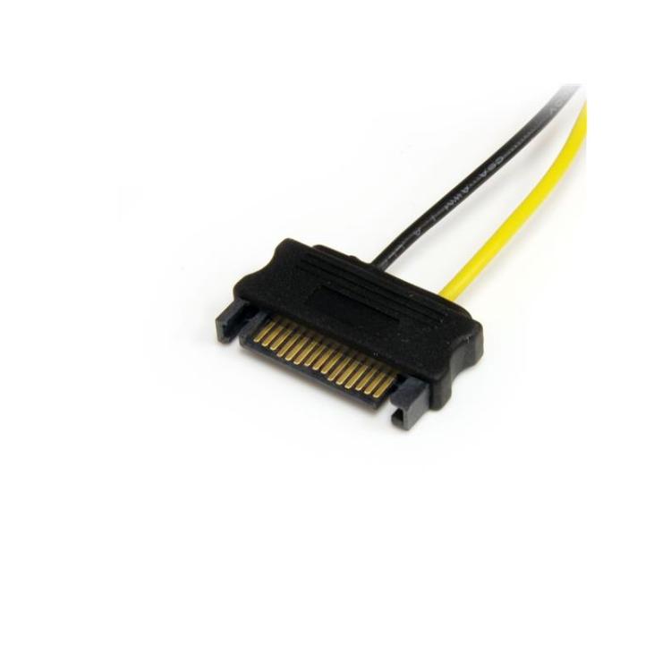 StarTech.com - Cable Adaptador 15cm Alimentación SATA a Conector 6 Pines de Corriente de Tarjeta Gráfica PCI Express PCIe