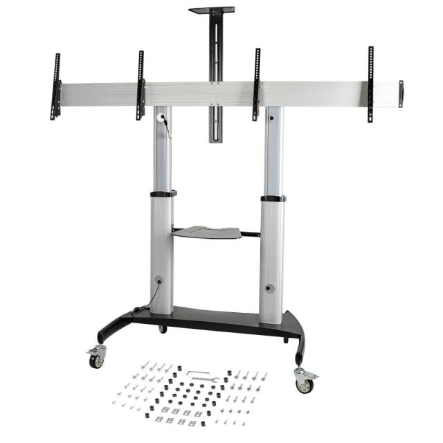 StarTech.com - STNDMTVDUO soporte para TV 152,4 cm (60") Negro, Plata