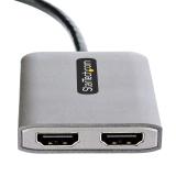 StarTech.com - Adaptador USB-C a HDMI Doble - Hub MST USB Tipo C - Divisor Extensor de Monitor HDMI 4K 60Hz para Portátil - HDR