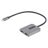 StarTech.com - Adaptador USB-C a HDMI Doble - Hub MST USB Tipo C - Divisor Extensor de Monitor HDMI 4K 60Hz para Portátil - HDR