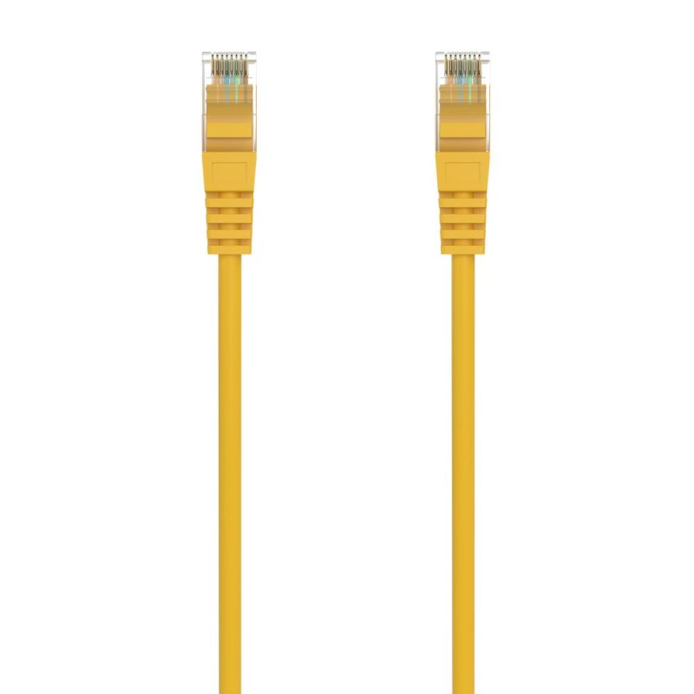 AISENS - Cable de Red Latiguillo RJ45 LSZH Cat.6A 500 Mhz UTP AWG24, Amarillo, 0.5M