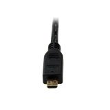 StarTech.com - Cable de 2m Micro HDMI a HDMI con Ethernet - Vídeo de 4K a 30Hz - Cable Adaptador Conversor Micro HDMI Tipo D de