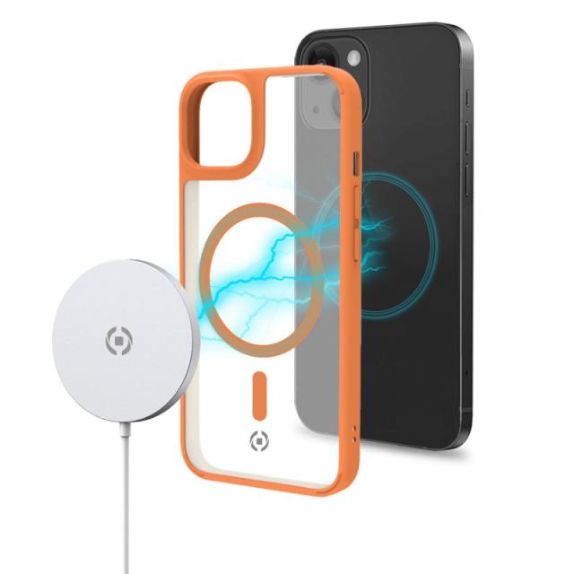 Celly - Magmatt funda para teléfono móvil 15,5 cm (6.1") Transparente, Amarillo - MAGMATT1024YL