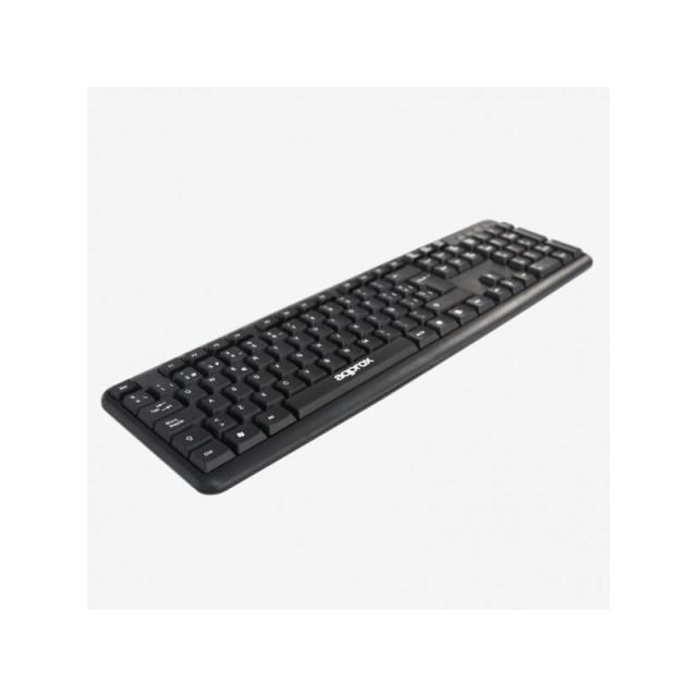 Approx - APPMX220 teclado Oficina USB QWERTY Español Negro