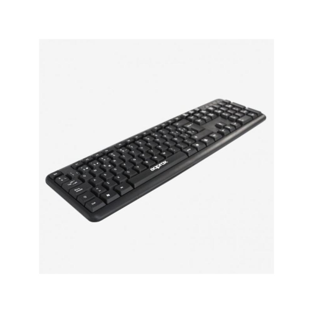 Approx - APPMX220 teclado Oficina USB QWERTY Español Negro