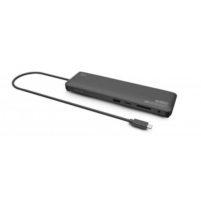 Urban Factory - TCD45UF base para portátil y replicador de puertos Alámbrico USB 3.2 Gen 1 (3.1 Gen 1) Type-C Negro