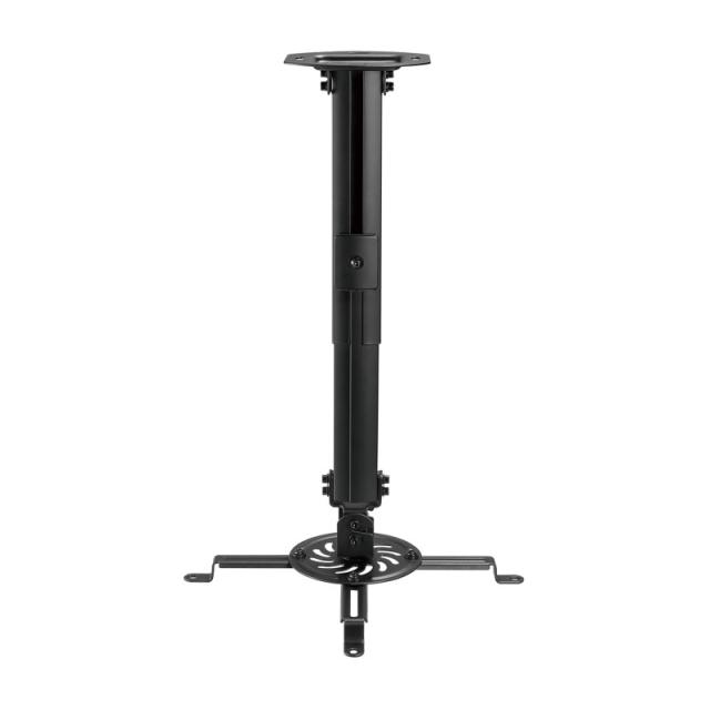 AISENS - Soporte Universal Giratorio, Inclinable y Extensible de Techo para Proyector 13.5Kg, Negro