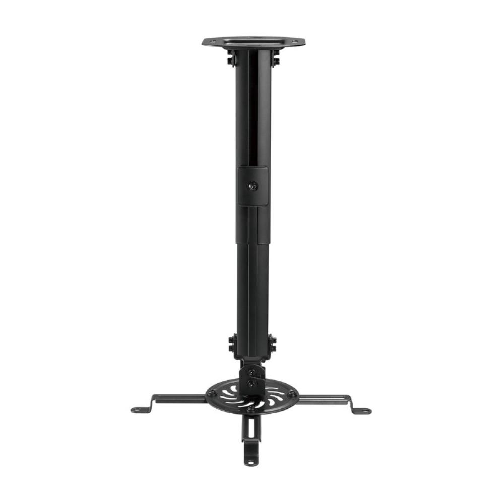 AISENS - Soporte Universal Giratorio, Inclinable y Extensible de Techo para Proyector 13.5Kg, Negro