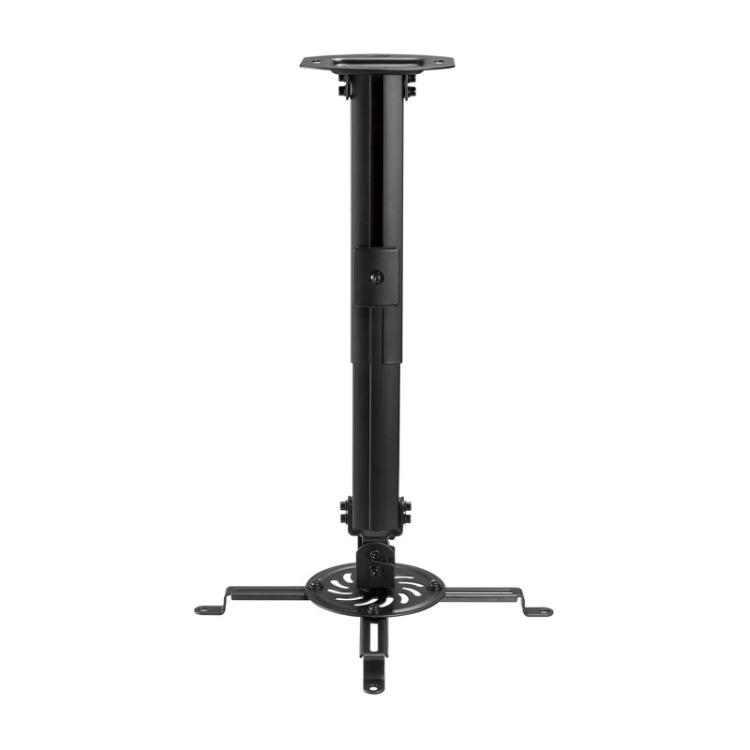 AISENS - Soporte Universal Giratorio, Inclinable y Extensible de Techo para Proyector 13.5Kg, Negro