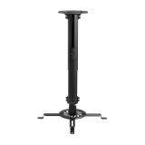 AISENS - Soporte Universal Giratorio, Inclinable y Extensible de Techo para Proyector 13.5Kg, Negro