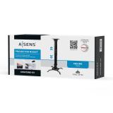 AISENS - Soporte Universal Giratorio, Inclinable y Extensible de Techo para Proyector 13.5Kg, Negro