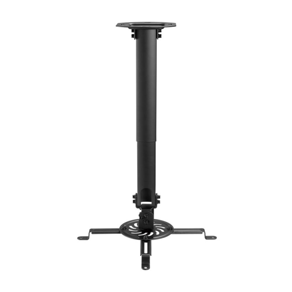 AISENS - Soporte Universal Giratorio, Inclinable y Extensible de Techo para Proyector 13.5Kg, Negro