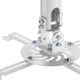 AISENS - Soporte Universal Giratorio, Inclinable y Extensible de Techo para Proyector 13.5Kg, Blanco
