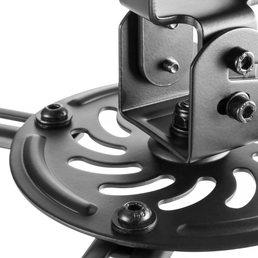 AISENS - Soporte Universal Giratorio, Inclinable de Techo para Proyector 13.5Kg, Negro