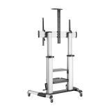 AISENS - FT100TE-125 soporte para pantalla de señalización 2,54 m (100") Negro, Plata