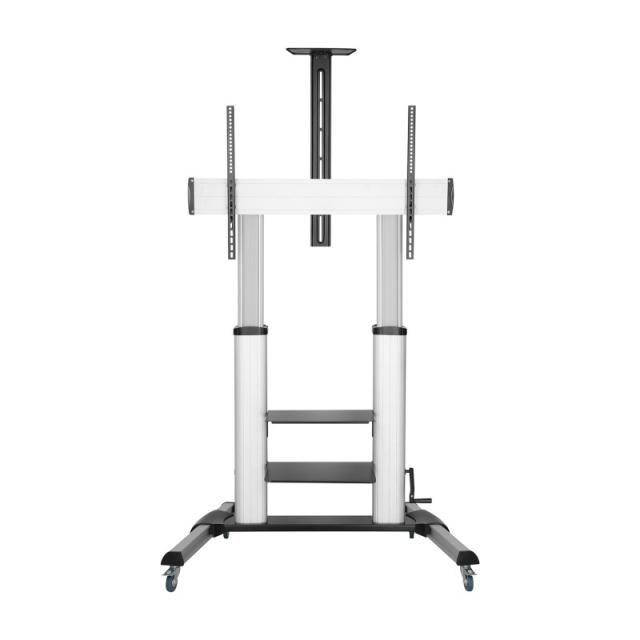 AISENS - FT100TE-125 soporte para pantalla de señalización 2,54 m (100") Negro, Plata