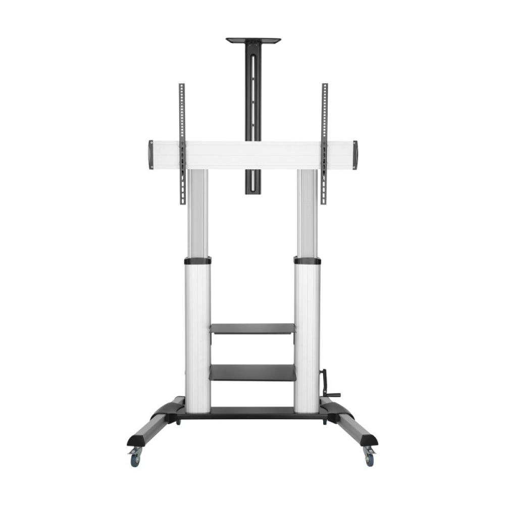 AISENS - FT100TE-125 soporte para pantalla de señalización 2,54 m (100") Negro, Plata
