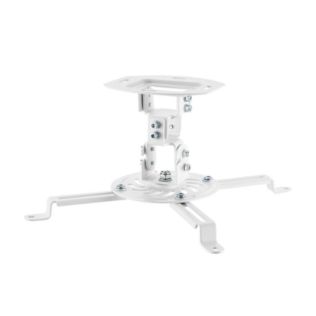 AISENS - Soporte Universal Giratorio, Inclinable de Techo para Proyector 13.5Kg, Blanco