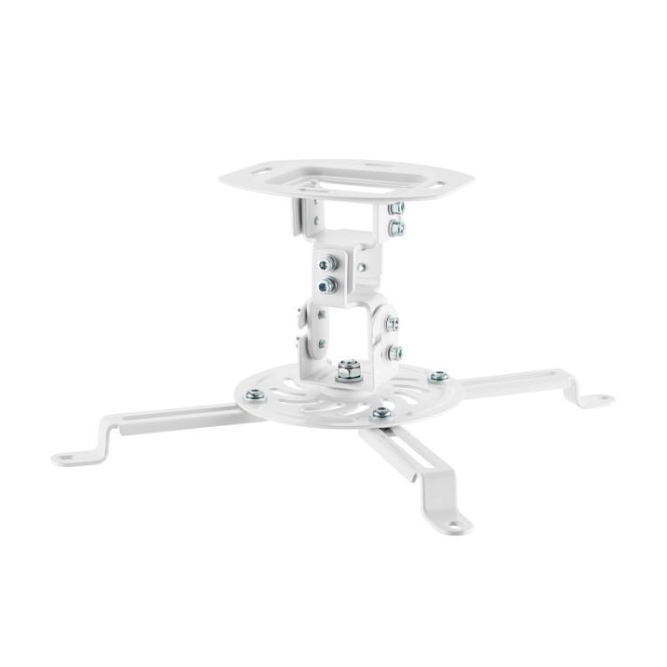 AISENS - Soporte Universal Giratorio, Inclinable de Techo para Proyector 13.5Kg, Blanco