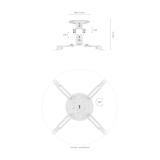 AISENS - Soporte Universal Giratorio, Inclinable de Techo para Proyector 13.5Kg, Blanco