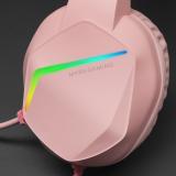 Mars Gaming - MH122 Rosa, Cascos Gaming FRGB Over Ear con Micrófono, Sonido HiFi, Cancelación de Sonido, Ultraligeros, PS4 PS5 X