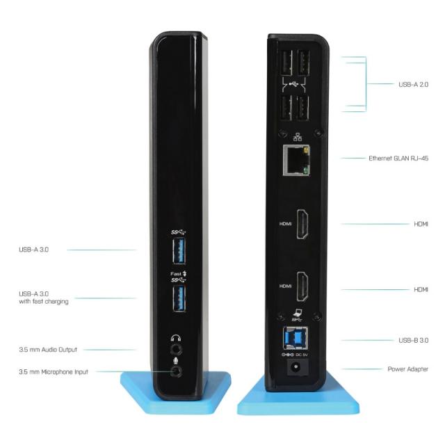 i-tec - USB 3.0/USB-C Dual HDMI Docking Station