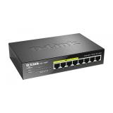 D-Link - DGS-1008P switch No administrado Gigabit Ethernet (10/100/1000) Energía sobre Ethernet (PoE) Negro
