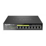 D-Link - DGS-1008P switch No administrado Gigabit Ethernet (10/100/1000) Energía sobre Ethernet (PoE) Negro