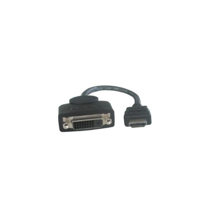 Lindy - 41227 adaptador de cable de vídeo 0,2 m DVI-D HDMI Negro
