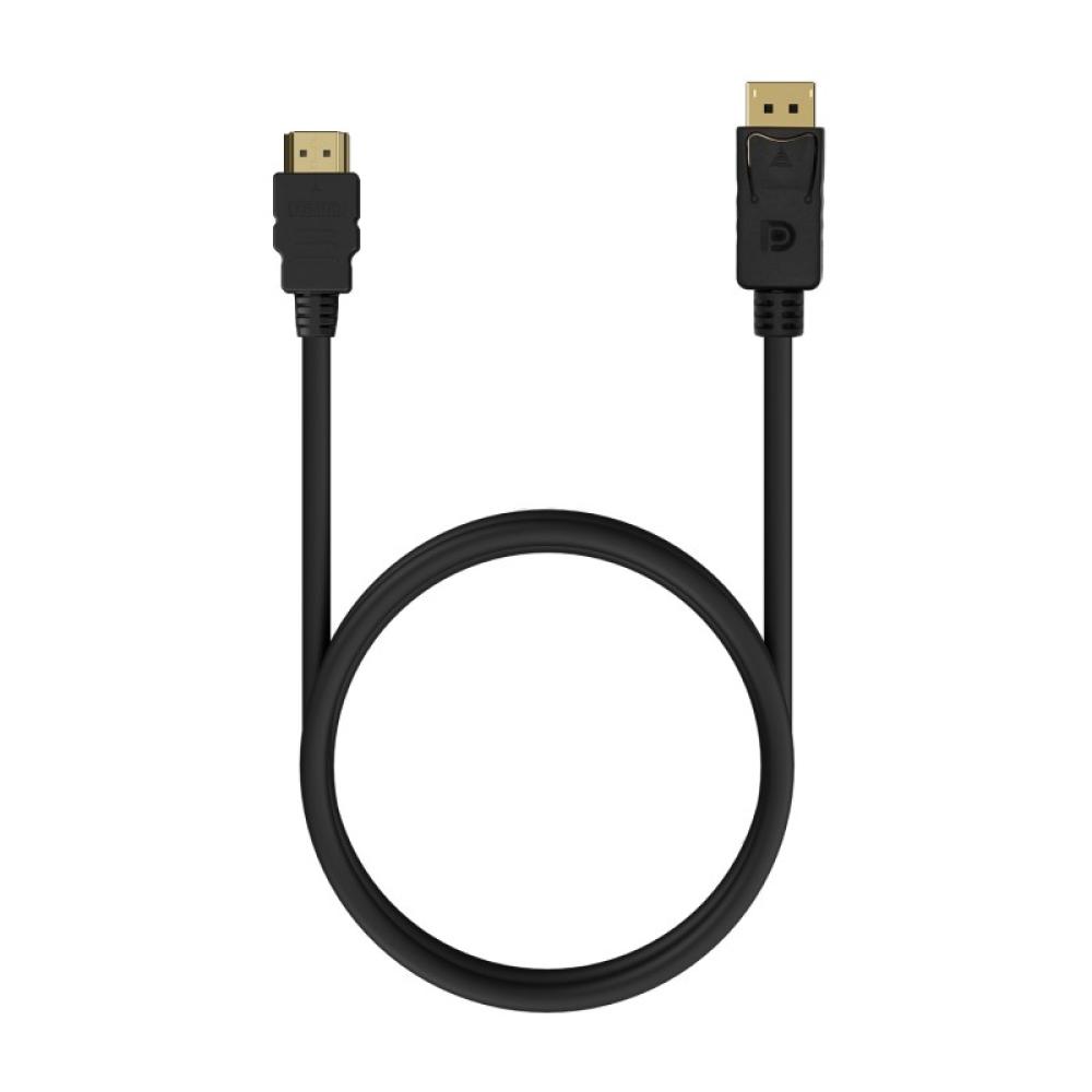 AISENS - Cable Conversor DISPLAYPORT a HDMI, DP/M-HDMI/M, Negro, 0.5M