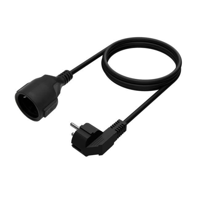 AISENS - Cable Alargador de Alimentacion Schuko, CEE7/M-CEE7/H, Negro, 10M