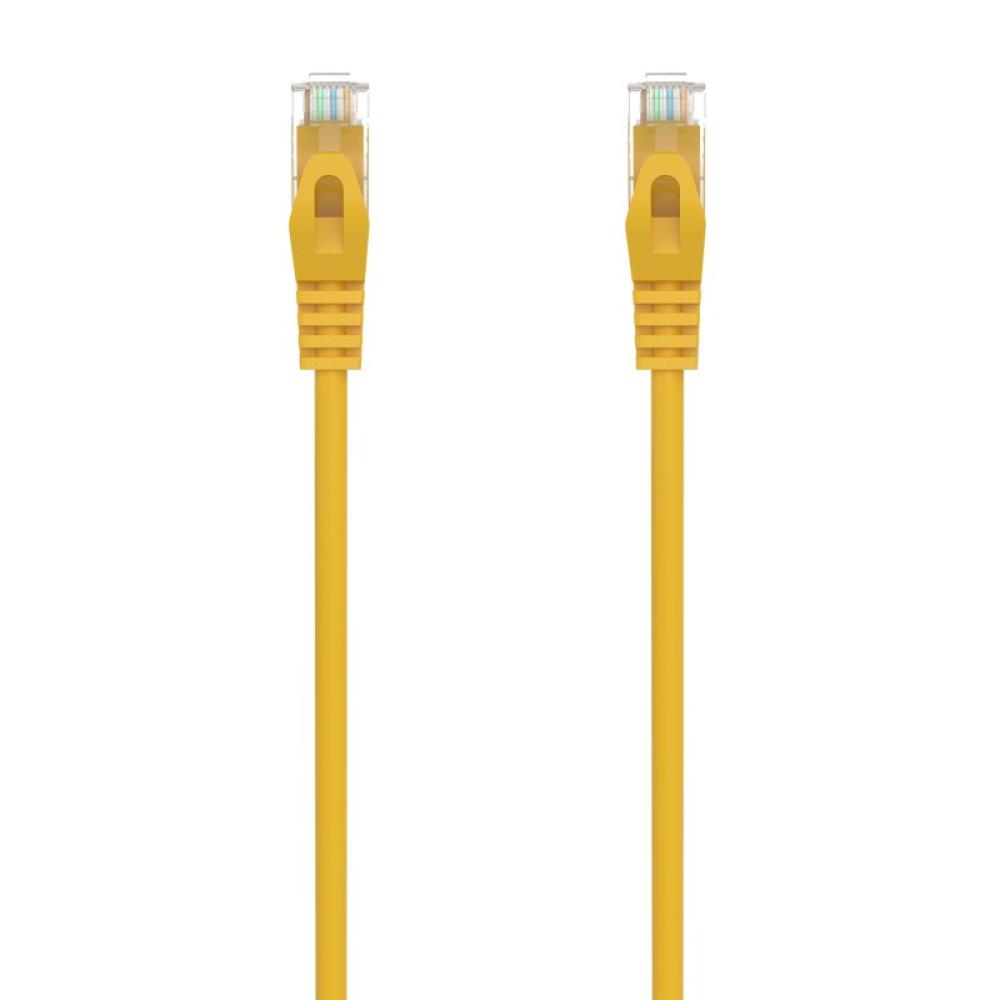 AISENS - Cable de Red Latiguillo RJ45 LSZH Cat.6A 500 Mhz UTP AWG24, Amarillo, 25CM