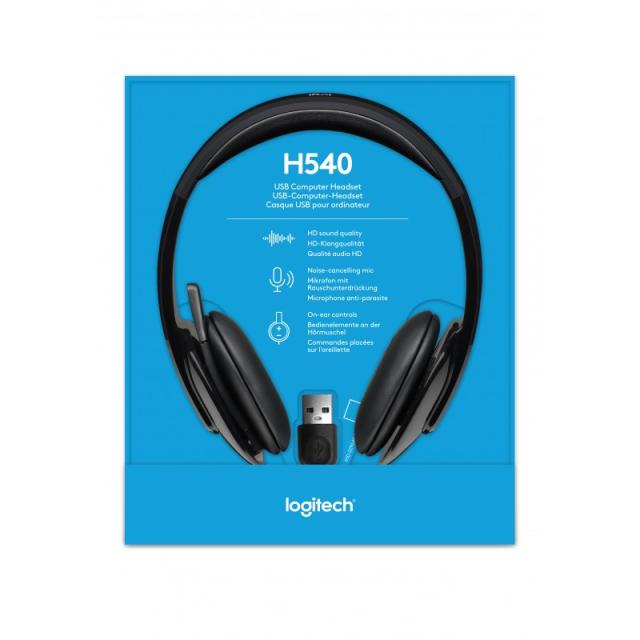 Logitech - 981-000480 auricular y casco Auriculares Alámbrico Diadema Oficina/Centro de llamadas USB tipo A Negro