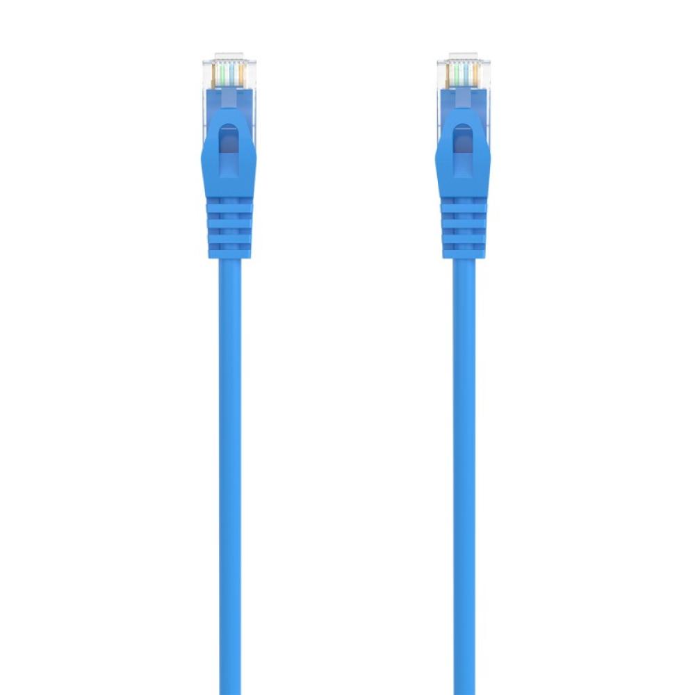 AISENS - Cable de Red Latiguillo RJ45 LSZH Cat.6A 500 Mhz UTP AWG24, Azul, 1.0M