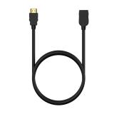 AISENS - Cable HDMI V2.0 Prolongador Premium Alta Velocidad / Hec 4K@60Hz 18Gbps, A/M-A/H, Negro, 1.0M