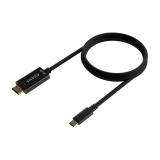 AISENS - Cable Conversor USB-C A HDMI 4K@30Hz, USB-C/M-HDMI/M, Negro, 0.8M