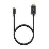 AISENS - Cable Conversor USB-C A HDMI 4K@30Hz, USB-C/M-HDMI/M, Negro, 0.8M