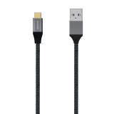 AISENS - Cable USB 3.1 Gen2 Aluminio 10Gbps 3A, Tipo USB-C/M-A/M, Gris, 0.5M