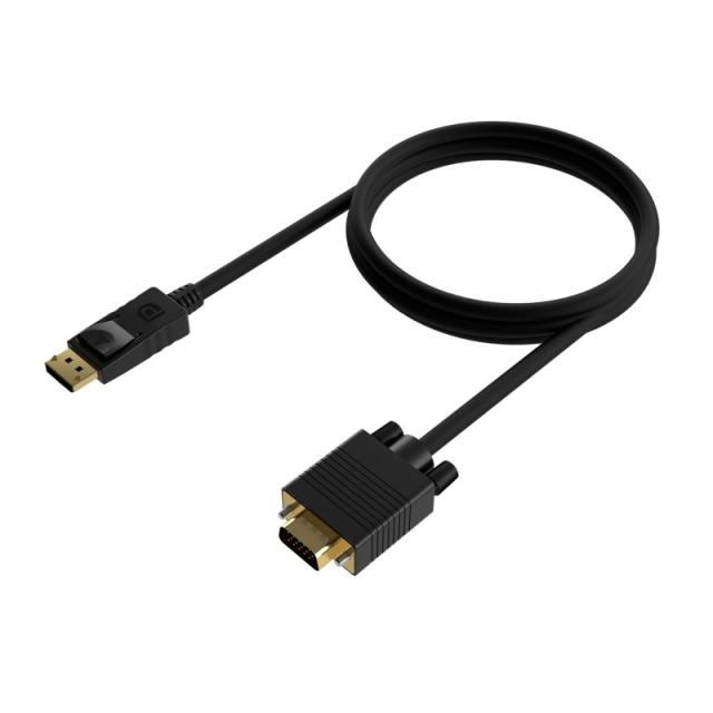 AISENS - Cable Conversor DISPLAYPORT a VGA, DP/M-VGA/M, Negro, 1.0M