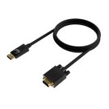 AISENS - Cable Conversor DISPLAYPORT a VGA, DP/M-VGA/M, Negro, 1.0M