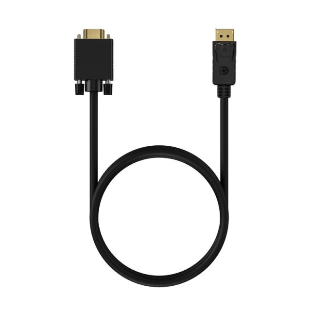 AISENS - Cable Conversor DISPLAYPORT a VGA, DP/M-VGA/M, Negro, 1.0M