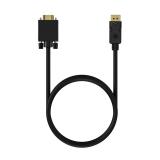AISENS - Cable Conversor DISPLAYPORT a VGA, DP/M-VGA/M, Negro, 1.0M