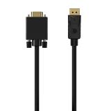 AISENS - Cable Conversor DISPLAYPORT a VGA, DP/M-VGA/M, Negro, 1.0M
