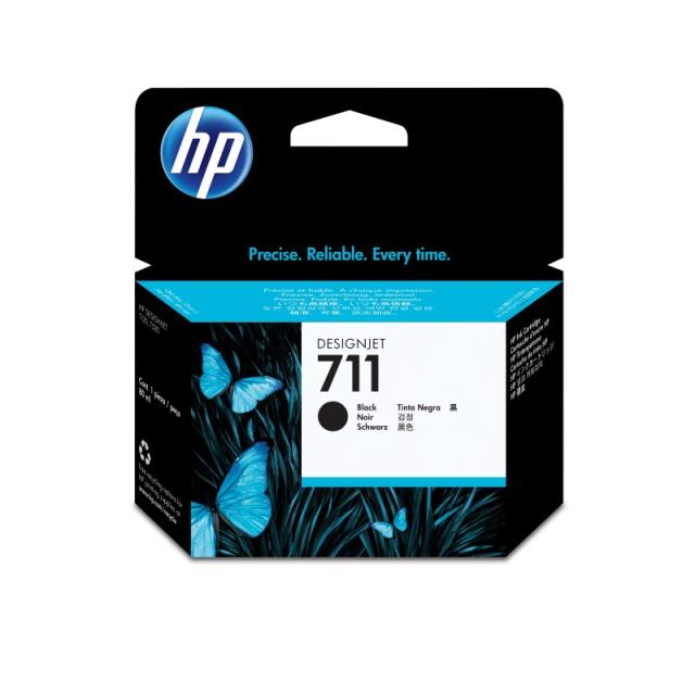HP - Cartucho de tina DesignJet 711 negro de 80 ml