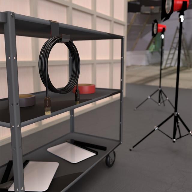 AISENS - Cable DISPLAYPORT AOC V1.4 8K@60Hz 4K@120Hz 4:4:4 32.4Gbps, DP/M-DP/M, Negro, 30M