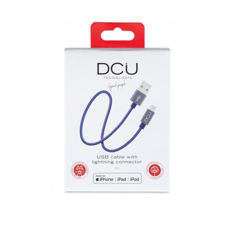 DCU Advance Tecnologic - 34101250 cable de conector Lightning 1 m Azul