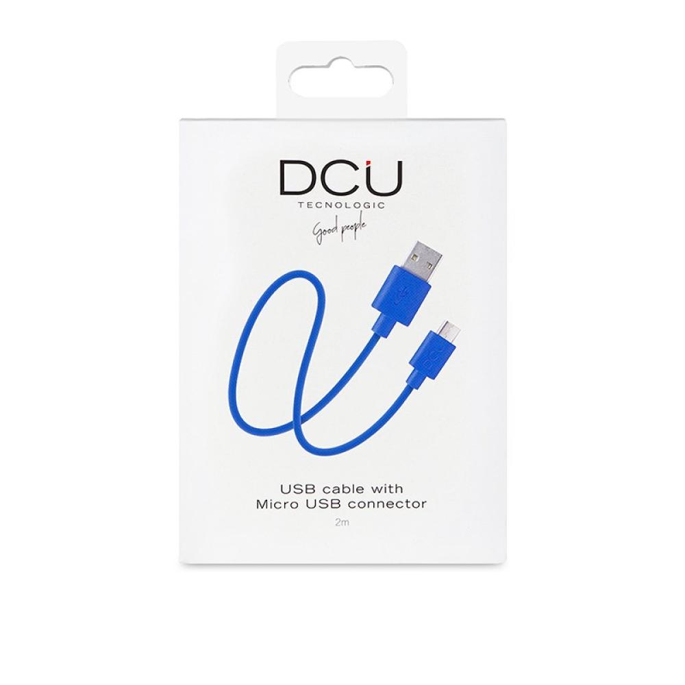 DCU Advance Tecnologic - 30401240 cable USB 2 m USB 2.0 USB A Micro-USB A Azul