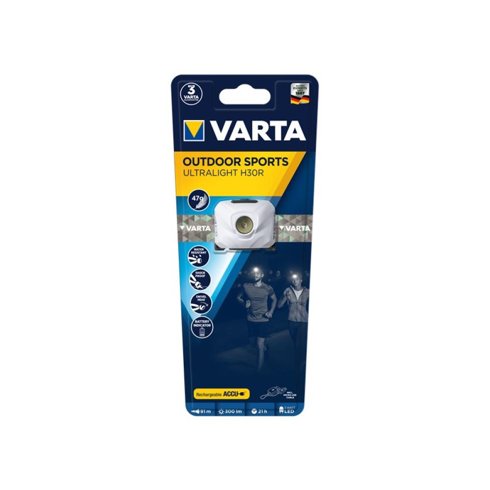 Varta - ULTRALIGHT H30R Blanco Linterna con cinta para cabeza LED