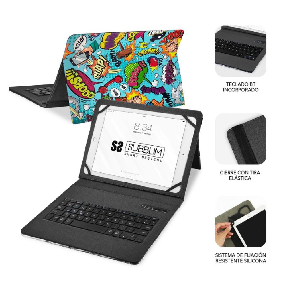 SUBBLIM - Funda con Teclado Keytab Pro BT Trendy Comic